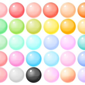 Printable shiny bubbles clipart / commercial use/ PNG