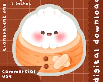 Cute kawaii Printable bao clipart / commercial use/ PNG