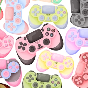 Lindo Kawaii imprimible play station controlador clipart / uso comercial / PNG