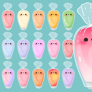 Schattige kawaii afdrukbare bakvulling spuitzak clipart / commercieel gebruik / PNG