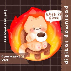 Fofo kawaii para imprimir, este é um ótimo clipart / uso comercial / PNG