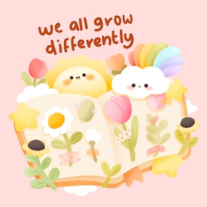 Cute kawaii Imprimable motivation selfcare clipart / usage commercial / PNG