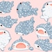 Cute Kawaii Printable Whale Sharks Clipart / Commercial Use/ - Etsy
