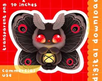 Carino kawaii stampabile mothman clipart / uso commerciale / PNG