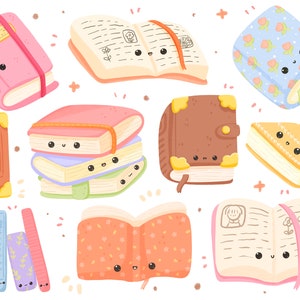 Süße Bücher Clipart Set / kommerzielle Nutzung / PNG