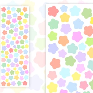 Süße Kawaii druckbare Sterne Sticker Bogen / kommerzielle Nutzung/ PNG