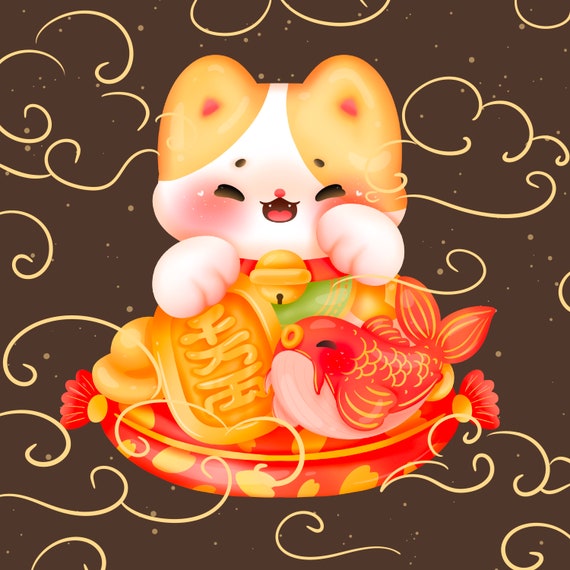 Porte-clés Maneki Neko En Tissu - Protège Vos Clés, Super Mignon Et Pratique !