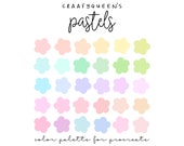 Craaftyqueen's Pastel Procreate Color Palette, Procreate Swatches, iPad Illustration, Procreate Art