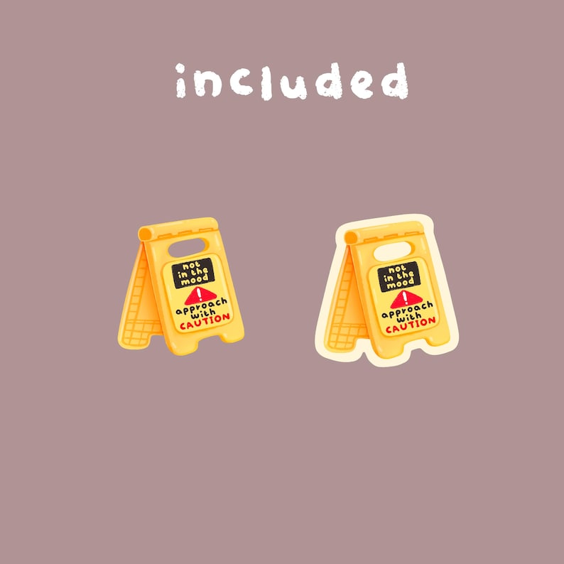 Do Not Approach Sticker Cute Kawaii Printable Overstimulated Do Not Approach Caution Sticker ...