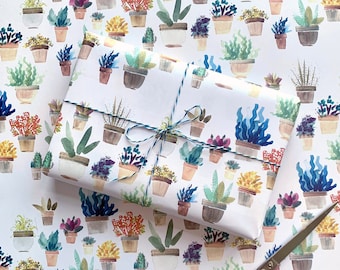 Plants Wrapping Paper | Gift Wrap for any occasion | Gift Wrap paper by Hue Tone Illustrator