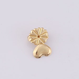 10 pcs Gold Heart Earring Backs,18K Gold Filled Earring Backs for Studs,Hypoallergenic Secure Earring Backs DIY Accessories
