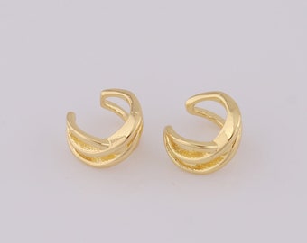 Gold Non Piercing Cartilage Clip Earrings,18K Gold Filled Cuff Earrings,Hypoallergenic Huggie Hoop,Gift for Her,13.5x13x8mm