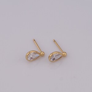 Zirconia Drop Earrings, 18K Gold Filled Fashion Earrings, Women&#39;s Earrings, Gift For Her，11x6.5x4mm