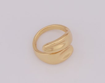 Gouden persoonlijkheidsring, 18K goudgevulde dunne gouden ring, eenvoudige ring, cadeau voor haar