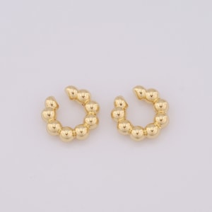 Gold Non Piercing Cartilage Clip Earrings,18K Gold Filled Cuff Earrings,Hypoallergenic Huggie Hoop,Gift for Her,28.5x29x8mm