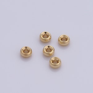 10 Pcs Wheel Spacer Beads, 18K Gold Filled Necklace Bracelet Beads, DIY Jewelry Making Findings，5x2.7mm