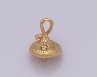 Pin Bracket Cap,18K Gold Filled Bead Cap Lifting Ring,DIY Jewelry Making Findings，18x13x13mm