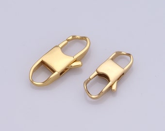 Spring Figure 8 Clasp, 18K Gold Filled Lobster Clasp, DIY Jewelry Making Findings,"23x11x4mm,27x12.5x5mm"