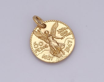 Alloy Angel Pendant, 18K Gold Filled Disc Charms, Wing Charms, DIY Jewelry Making Findings，23.6x18.7x3.3mm