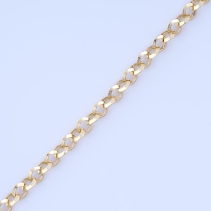 Gold Rolo Chain, 18K Gold Filled Semi Finished Chain, Specialty Chains, DIY Jewelry Making Supplies,4.8x1.1mm