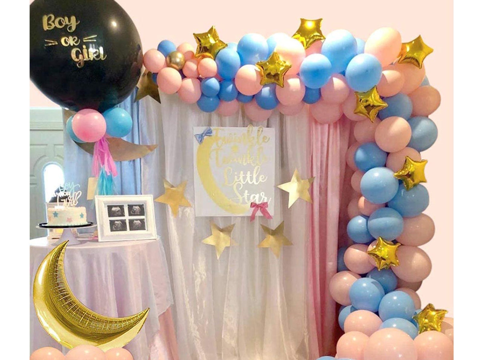 Gender Reveal Balloon Garland Arch Kit 109Pcs Pink Blue and Etsy