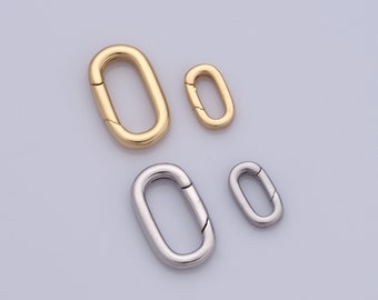 Silver Retractable Clasp, 18K Gold Filled Spring Clasp, DIY Jewelry Making Findings,&quot;14x8x2.5mm,22.6x13.5x3.5mm&quot;