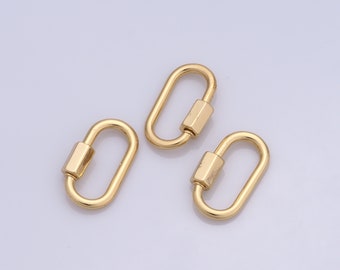 Gold Retractable Clasp, 18K Gold Filled Screw Clasp, DIY Jewelry Making Findings,20x12x4.3mm