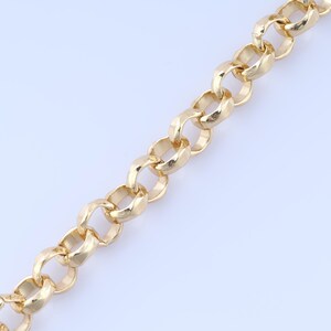Gold Rolo Chain, 18K Gold Filled Semi Finished Chain, Specialty Chains, DIY Jewelry Making Supplies,8.5x2.8mm