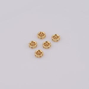 Gold Wheel Spacer Beads, 18K Gold Filled Wheel  Beads,Wheel Beads DIY Jewelry Making Findings,8x8x3mm