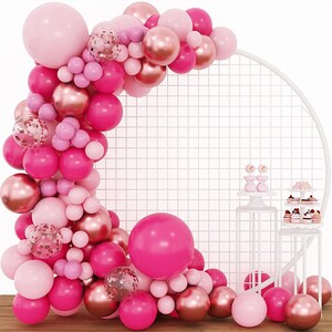 160pcs Pink Balloon Arch Garland Kit Hot Pink Rose Gold - Etsy