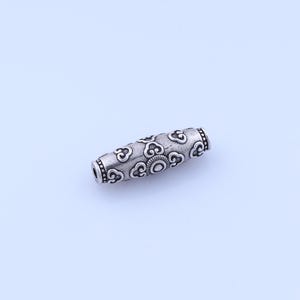 Silver Cylinder Spacer Beads, Silver Filled Tube Beads,Cylinder Beads DIY Jewelry Making Findings,24.7x7.8mm