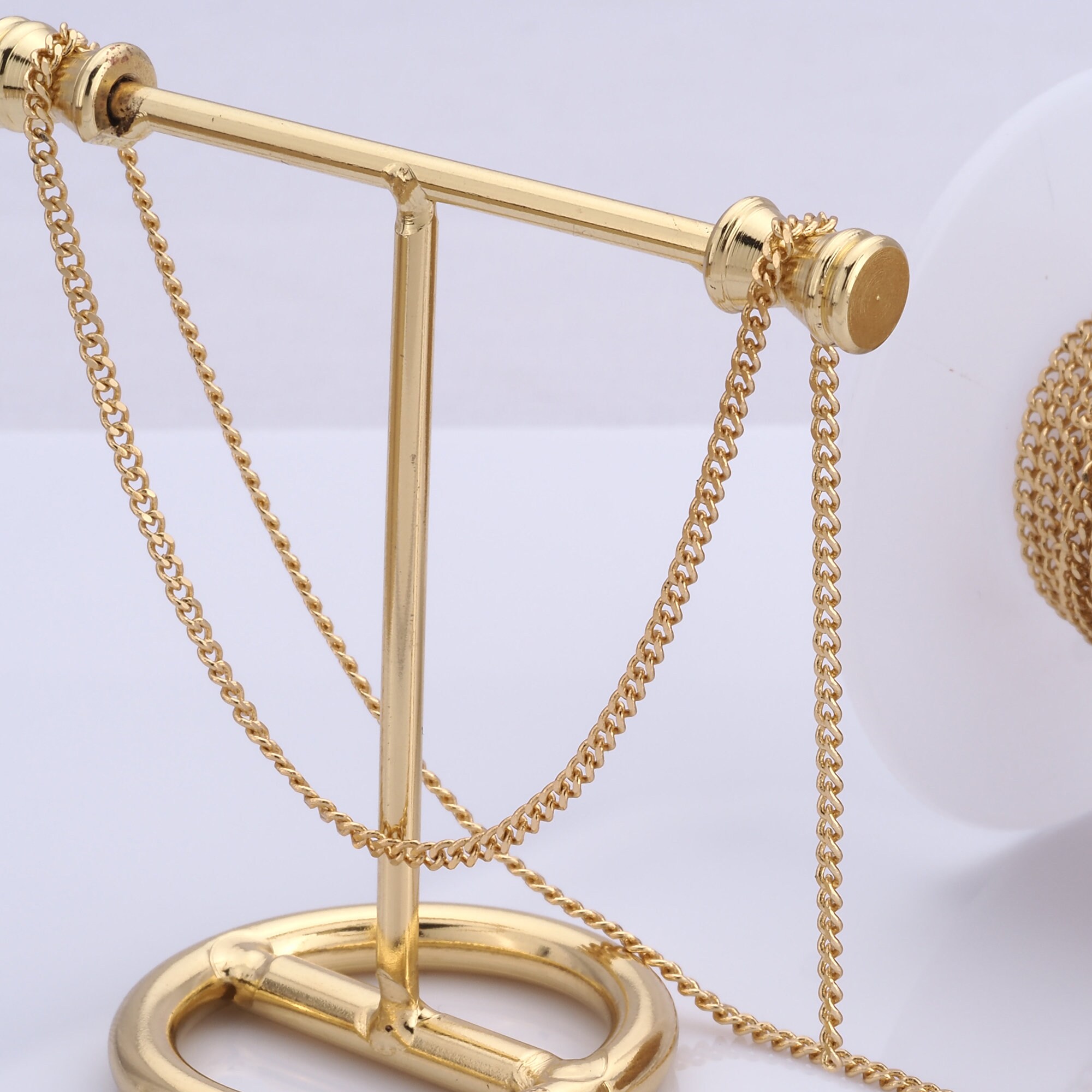 Locket Chain Plus Sign Gold Colored Locket Chains, 18K Gold Filled Locket Chains for Necklaces ...