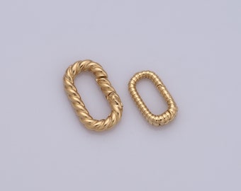 Twist Back Clasp, 18K Gold Filled Spring Clasp, DIY Jewelry Making Findings，"15.5x8.6x3.5mm,20x11.5x3mm"