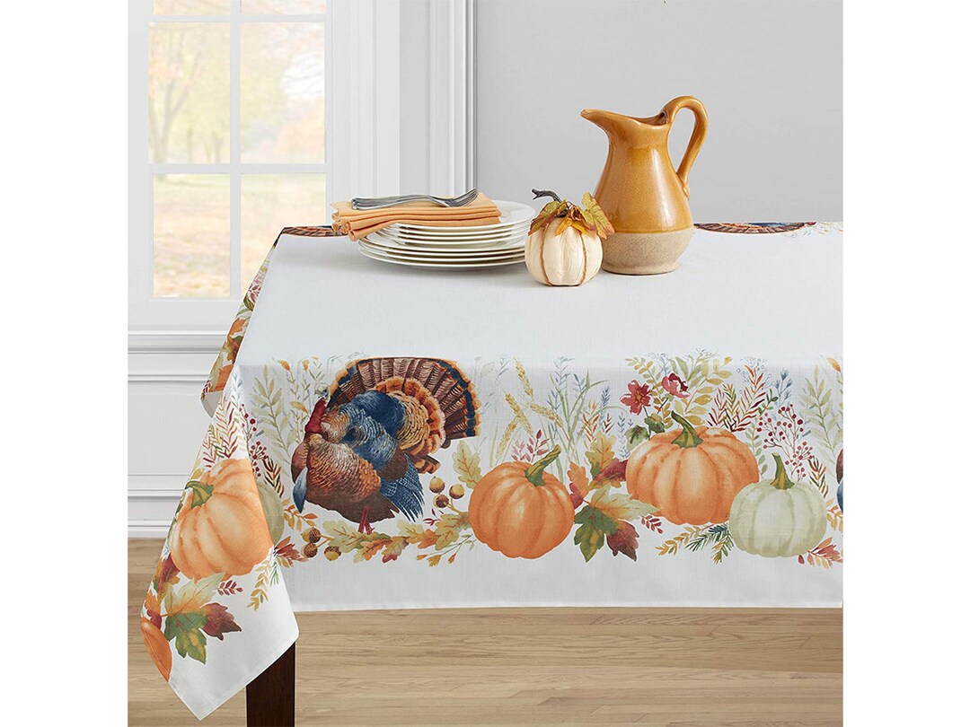 Autumn Printed Fabric Tablecloth for Thanksgiving Harvest - Etsy