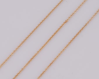 Gouden kabelketting, 18K goudgevulde halffabrikaten ketting, speciale kettingen, doe-het-zelf sieraden maken benodigdheden, 0,2x1 mm
