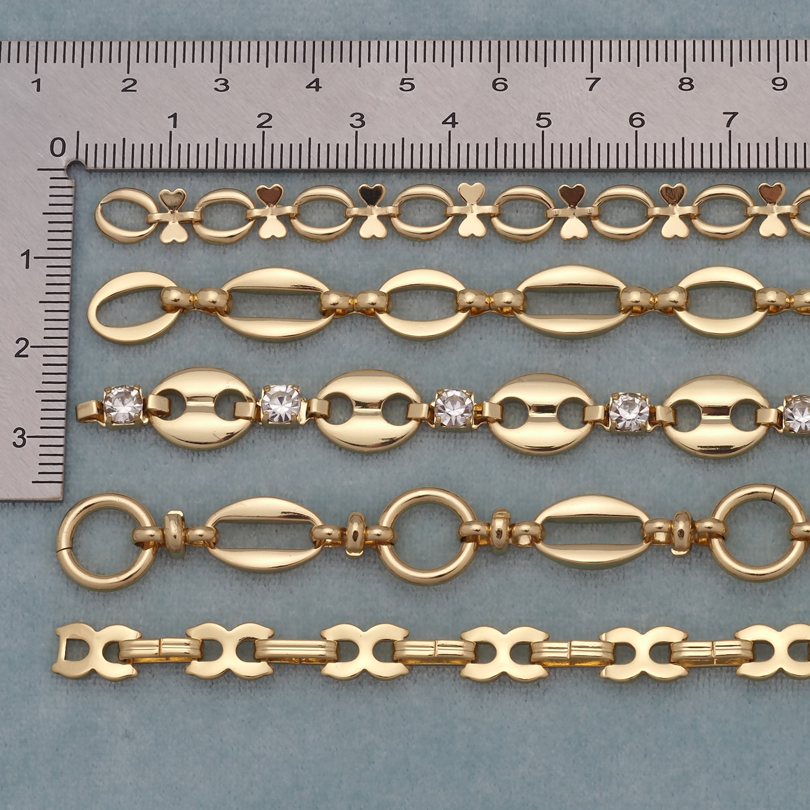Figure Eight Key Chain Gold Oval Chains, 18K Gold Filled Figure 8 Chains, Round Chains,button ...