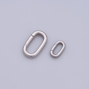 Silver Retractable Clasp, 18K Gold Filled Spring Clasp, DIY Jewelry Making Findings,14x8x2.5mm,22.6x13.5x3.5mm Silver