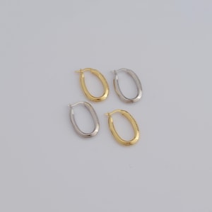Gold Hoop Earrings, 18K Gold Filled Huggie Hoop Earrings,Hoop Earrings,Hypoallergenic Huggie Hoop,Gift for Her,25.3x16x3.3mm