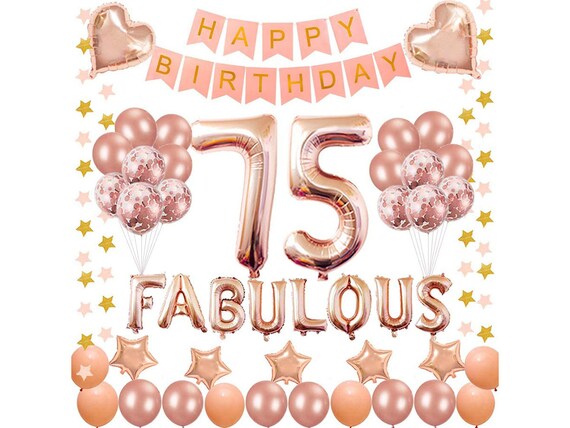 75th Decorations Anniversaire Pour 75 Ans Anniversaire Fete Etsy France