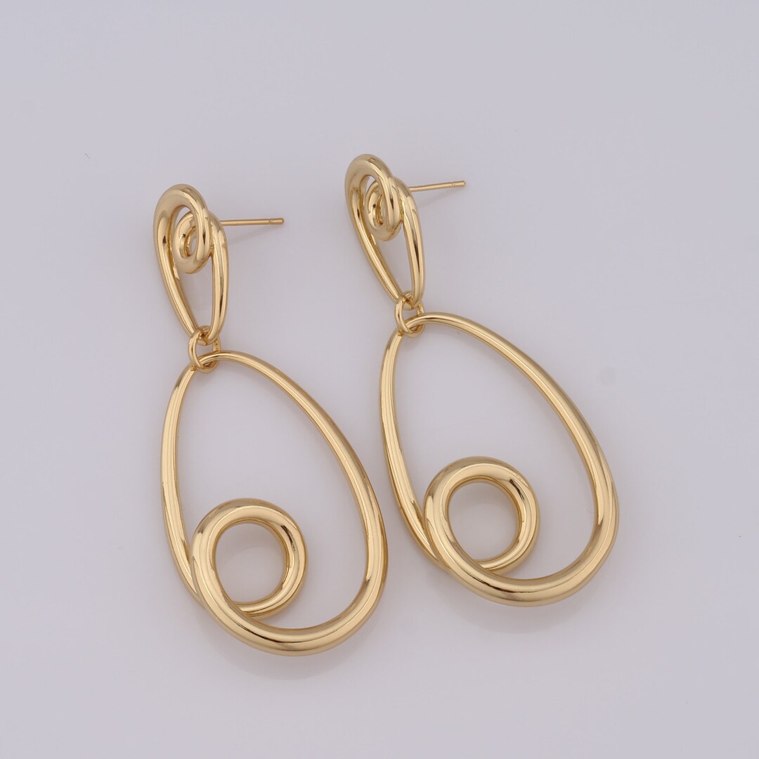 Gold and Black Drop Earring 450
