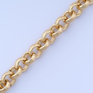 Gold Rolo Chain, 18K Gold Filled Semi Finished Chain, Specialty Chains, DIY Jewelry Making Supplies,12x4.5mm