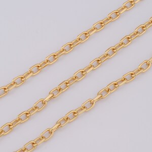 Gold Rolo Chain, 18K Gold Filled Semi Finished Chain, Specialty Chains, DIY Jewelry Making Supplies,6.5x2mm