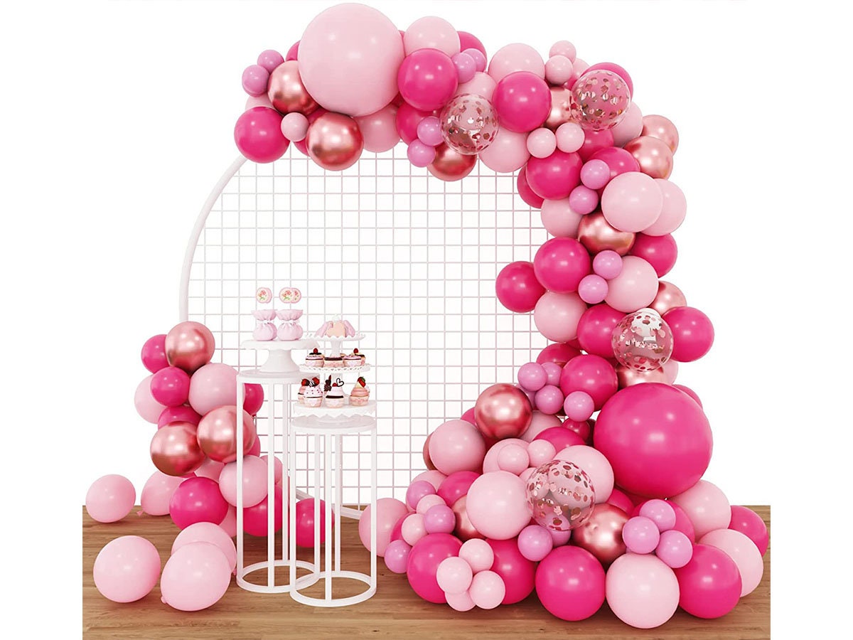 160pcs Pink Balloon Arch Garland Kit Hot Pink Rose Gold | Etsy