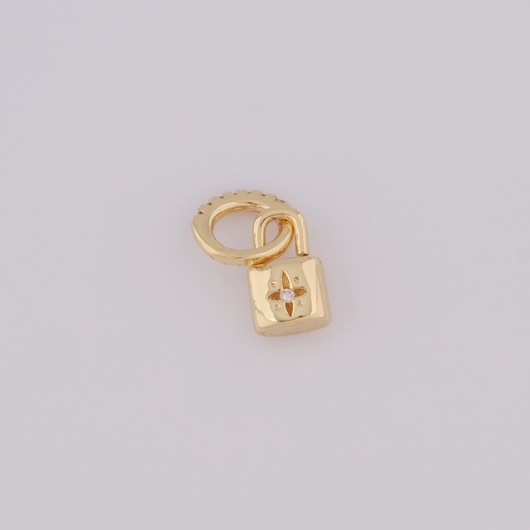 CZ Push Lock Charm Necklaces main image 0