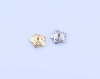 30 Pcs Gold Flower Bead Caps, 18K Gold Filled Flower Bead Caps,Flower Bead Caps，DIY Jewelry Making Findings,10x2.7mm
