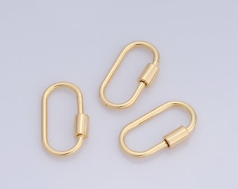 Gold Retractable Clasp, 18K Gold Filled Screw Clasp, DIY Jewelry Making Findings,25x14x4.5mm