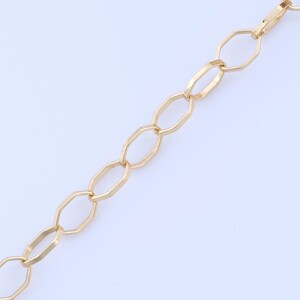 Gold Rolo Chain, 18K Gold Filled Semi Finished Chain, Specialty Chains, DIY Jewelry Making Supplies,10.5x6.7x1.2mm