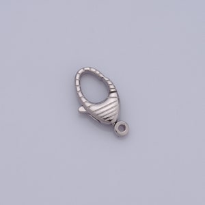 Zilveren kreeftsluiting, 18K goudgevulde veersluiting, DIY sieraden maken bevindingen, 19,5x10,5x4mm Zilver