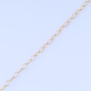 Gold Rolo Chain, 18K Gold Filled Semi Finished Chain, Specialty Chains, DIY Jewelry Making Supplies,5x3x0.5mm