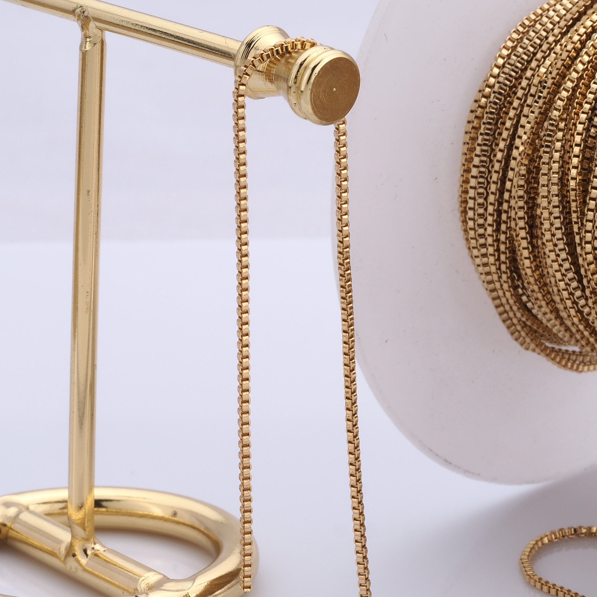 Locket Chain Plus Sign Gold Colored Locket Chains, 18K Gold Filled Locket Chains for Necklaces ...